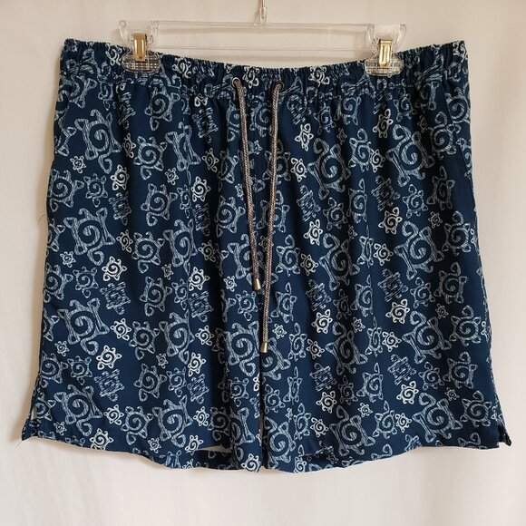 Turtleson Other - Turtleson - Mens Blue and White Swim Shorts.  Size Large